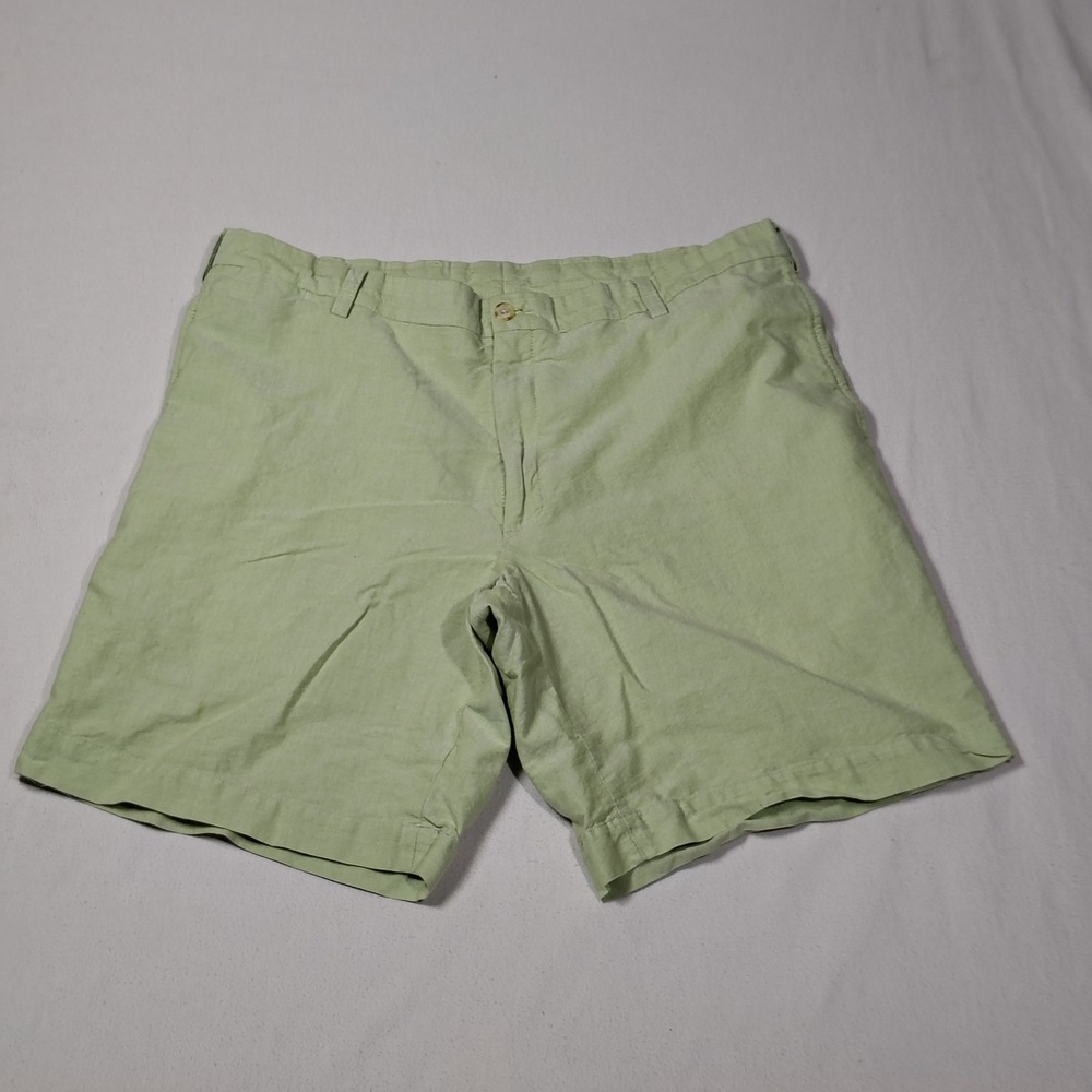 Charleston Khakis Shorts Mens 38 Mint Green Cotton Coastal Preppy Casual Summer